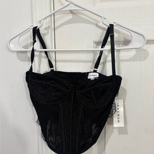 Pacsun Black Lace Corset Top